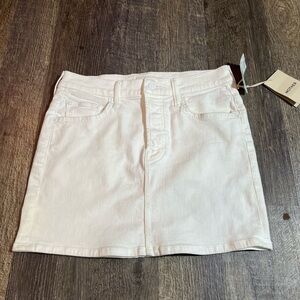 Mother white jean mini skirt size 27 NWT